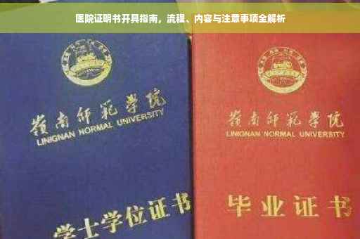 医院证明书开具指南，流程、内容与注意事项全解析