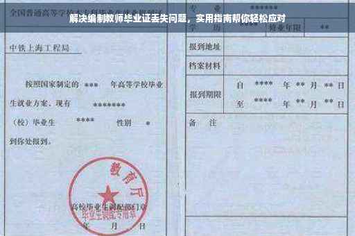 解决编制教师毕业证丢失问题，实用指南帮你轻松应对