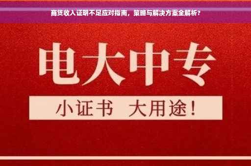 商贷收入证明不足应对指南，策略与解决方案全解析?