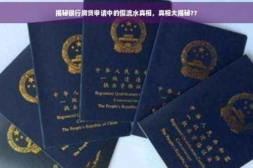 揭秘银行房贷申请中的假流水真相，真相大揭秘??