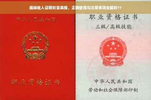 揭秘收入证明刻章真相，正确使用与注意事项全解析??
