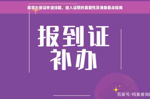 加拿大签证申请详解，收入证明的重要性及准备要点指南