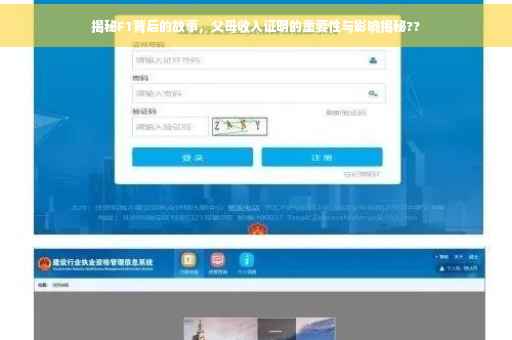 揭秘F1背后的故事，父母收入证明的重要性与影响揭秘??