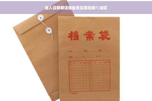 收入证明翻译模板及实用指南?⚡速览