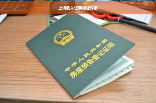 上海收入证明模板详解