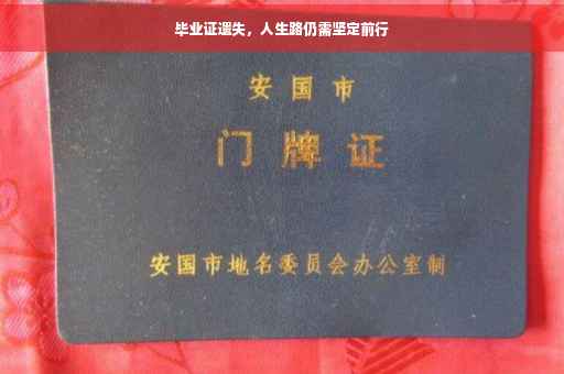 毕业证遗失，人生路仍需坚定前行