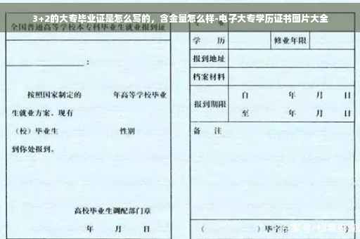 3+2的大专毕业证是怎么写的，含金量怎么样-电子大专学历证书图片大全