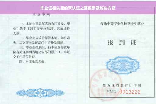 毕业证丢失后的双认证之路探索及解决方案