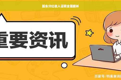 股东分红收入证明全面解析