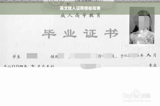 英文收入证明模板指南