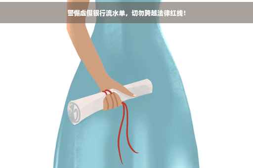 警惕虚假银行流水单，切勿跨越法律红线！