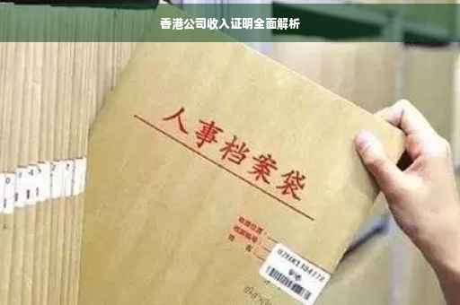 香港公司收入证明全面解析