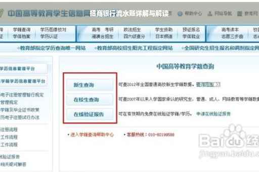 招商银行流水账详解与解读