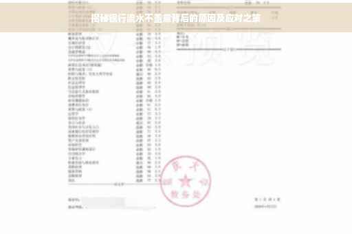 揭秘银行流水不盖章背后的原因及应对之策
