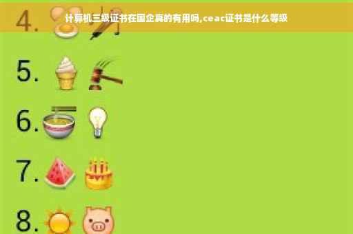 计算机三级证书在国企真的有用吗,ceac证书是什么等级