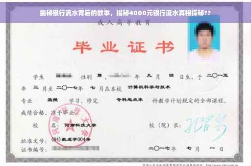 揭秘银行流水背后的故事，揭秘4000元银行流水真相探秘??