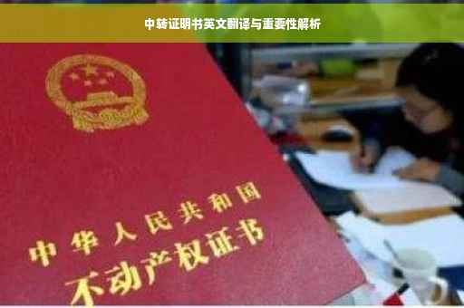 中转证明书英文翻译与重要性解析