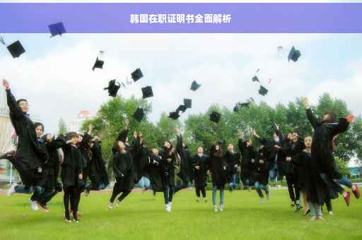 韩国在职证明书全面解析