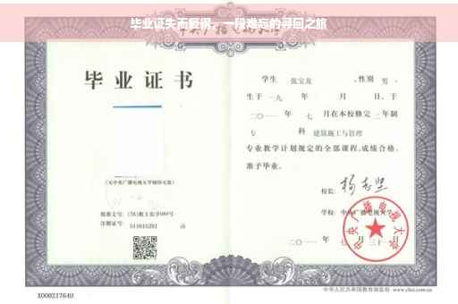毕业证失而复得，一段难忘的寻回之旅