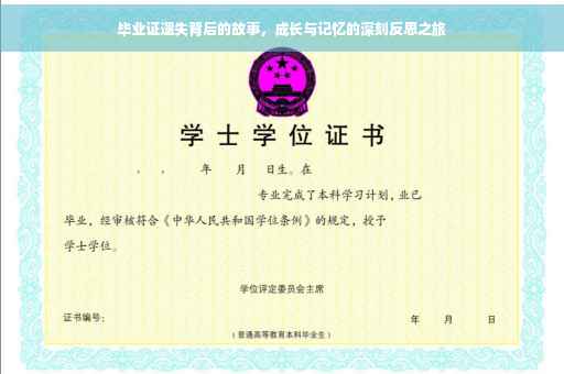 毕业证遗失背后的故事，成长与记忆的深刻反思之旅