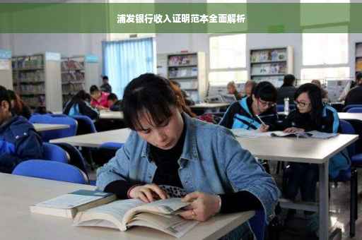 浦发银行收入证明范本全面解析