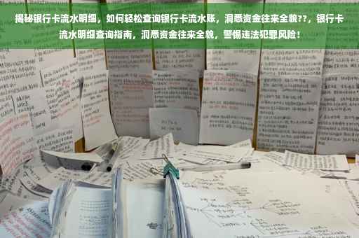 揭秘银行卡流水明细，如何轻松查询银行卡流水账，洞悉资金往来全貌??，银行卡流水明细查询指南，洞悉资金往来全貌，警惕违法犯罪风险！