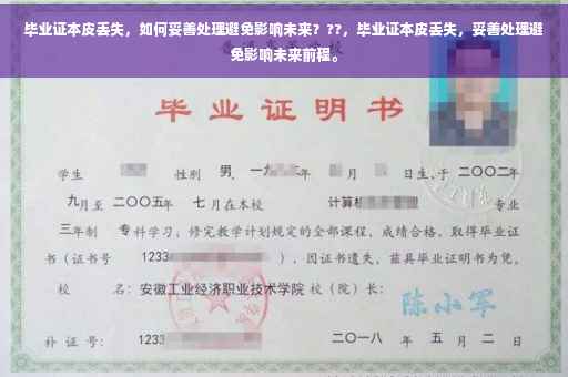 毕业证本皮丢失，如何妥善处理避免影响未来？??，毕业证本皮丢失，妥善处理避免影响未来前程。