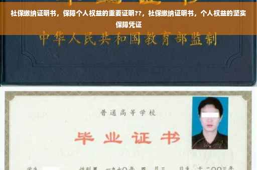 社保缴纳证明书，保障个人权益的重要证明??，社保缴纳证明书，个人权益的坚实保障凭证