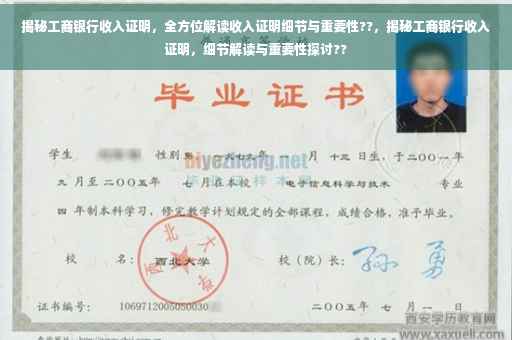 揭秘工商银行收入证明，全方位解读收入证明细节与重要性??，揭秘工商银行收入证明，细节解读与重要性探讨??