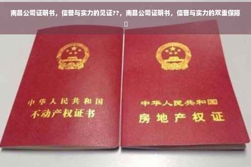 南昌公司证明书，信誉与实力的见证??，南昌公司证明书，信誉与实力的双重保障✨