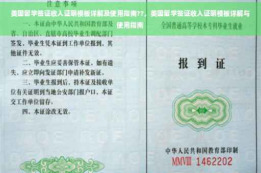 美国留学签证收入证明模板详解及使用指南??，美国留学签证收入证明模板详解与使用指南
