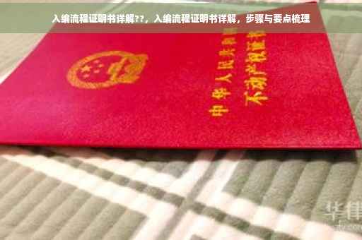 入编流程证明书详解??，入编流程证明书详解，步骤与要点梳理