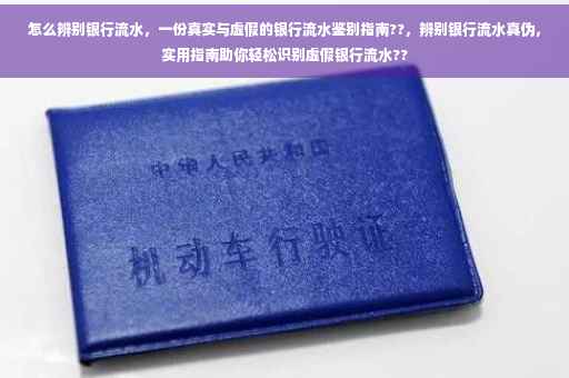 怎么辨别银行流水，一份真实与虚假的银行流水鉴别指南??，辨别银行流水真伪，实用指南助你轻松识别虚假银行流水??