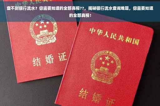 查不到银行流水？你需要知道的全部真相??，揭秘银行流水查询难题，你需要知道的全部真相！