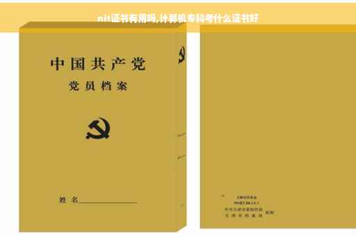 nit证书有用吗,计算机专科考什么证书好