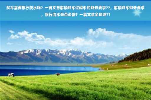 买车需要银行流水吗？一篇文章解读购车过程中的财务要求??，解读购车财务要求，银行流水是否必需？一篇文章全知道??
