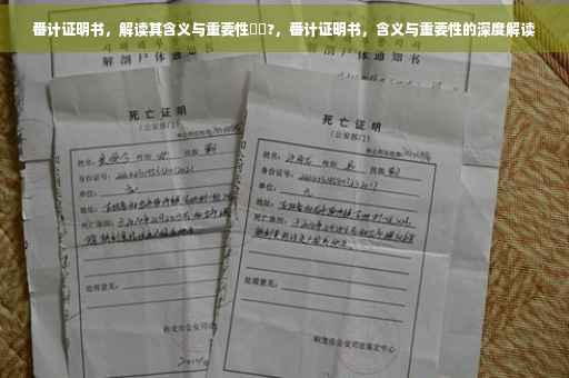 番计证明书，解读其含义与重要性⚡️?，番计证明书，含义与重要性的深度解读