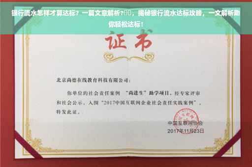 银行流水怎样才算达标？一篇文章解析?⚡️，揭秘银行流水达标攻略，一文解析助你轻松达标！