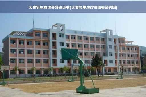 大专男生应该考哪些证书(大专男生应该考哪些证书呢)