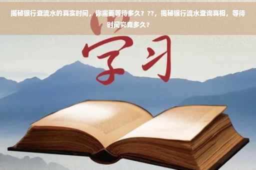 揭秘银行查流水的真实时间，你需要等待多久？??，揭秘银行流水查询真相，等待时间究竟多久？