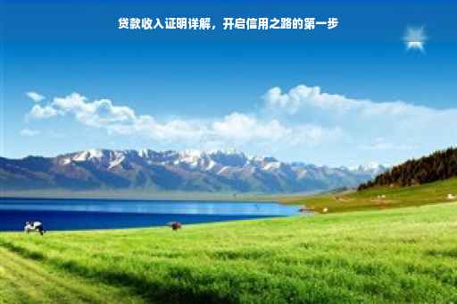 贷款收入证明详解，开启信用之路的第一步