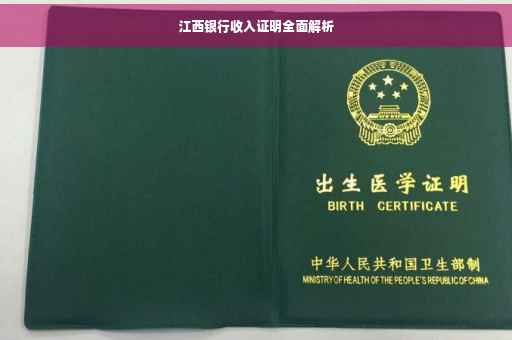 江西银行收入证明全面解析