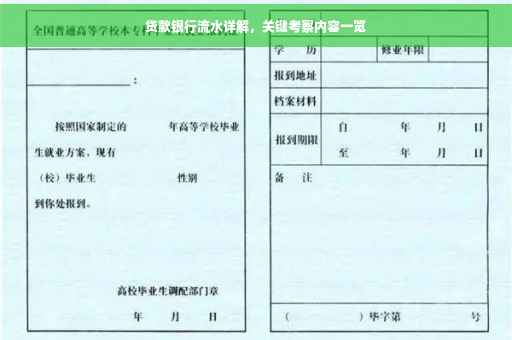 贷款银行流水详解，关键考察内容一览