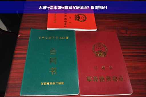 无银行流水如何破解买房困境？指南揭秘！