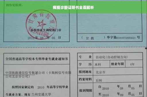 瘫痪诊断证明书全面解析