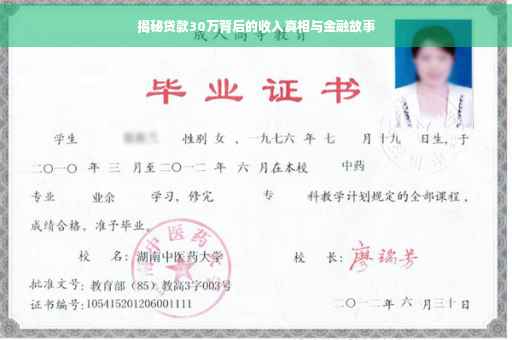 揭秘贷款30万背后的收入真相与金融故事