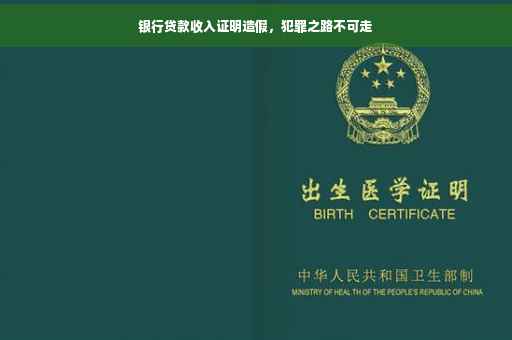 银行贷款收入证明造假，犯罪之路不可走