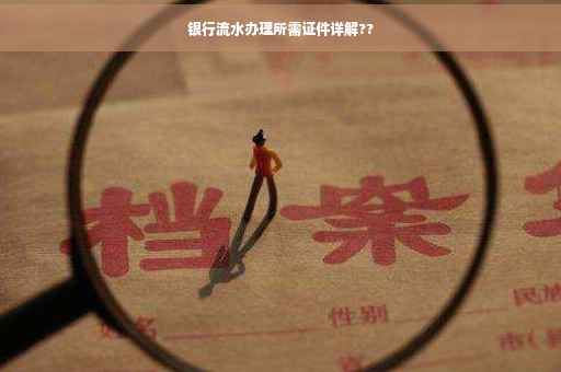 银行流水办理所需证件详解??