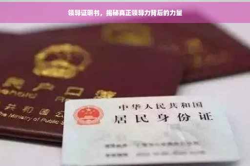 领导证明书,揭秘真正领导力背后的力量 领导证明书,揭秘真正领导力背后的力量