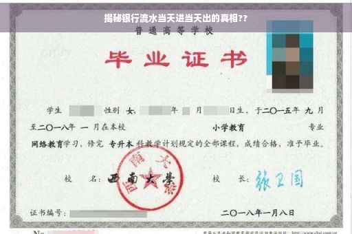揭秘银行流水当天进当天出的真相??